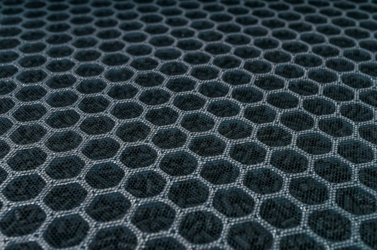 Image of a porous charcoal filter. Source: adobe stock