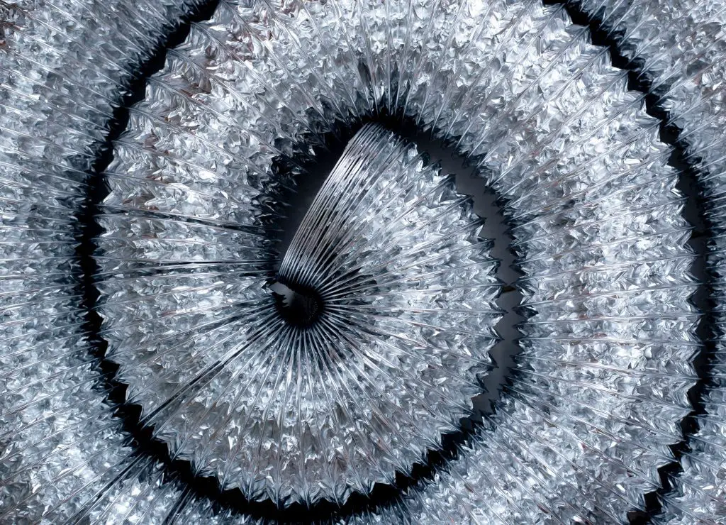 Image of flex ductwork tube. Source: Adobe Stock